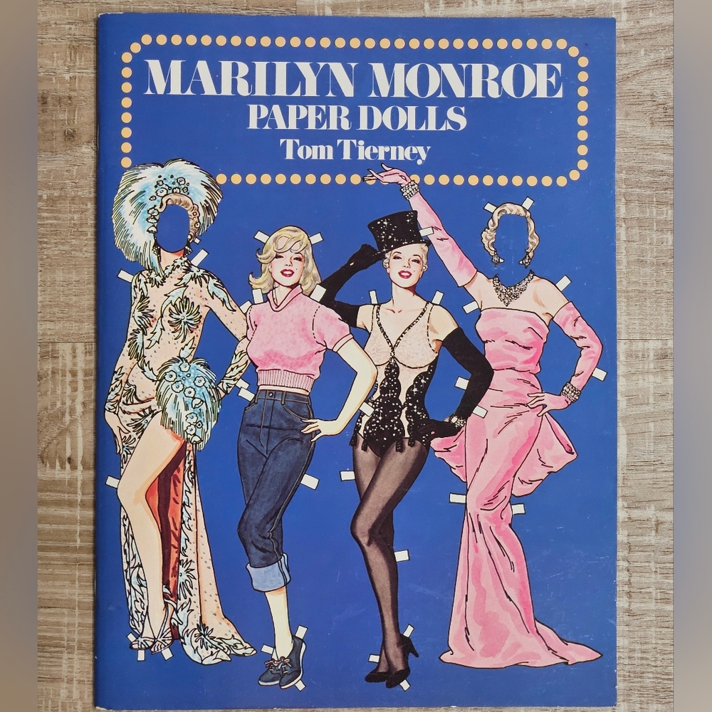VTG Marilyn Monroe Paper Dolls Tom Tierney, Dover 1979 Publication, Mint Uncut